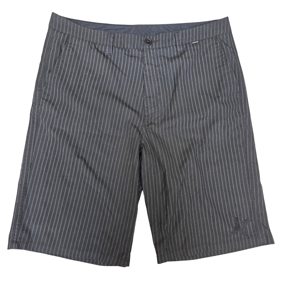 Hurley Mens Pinstripe Walkshorts Black White Size 36 MW606RIVS Striped Shorts